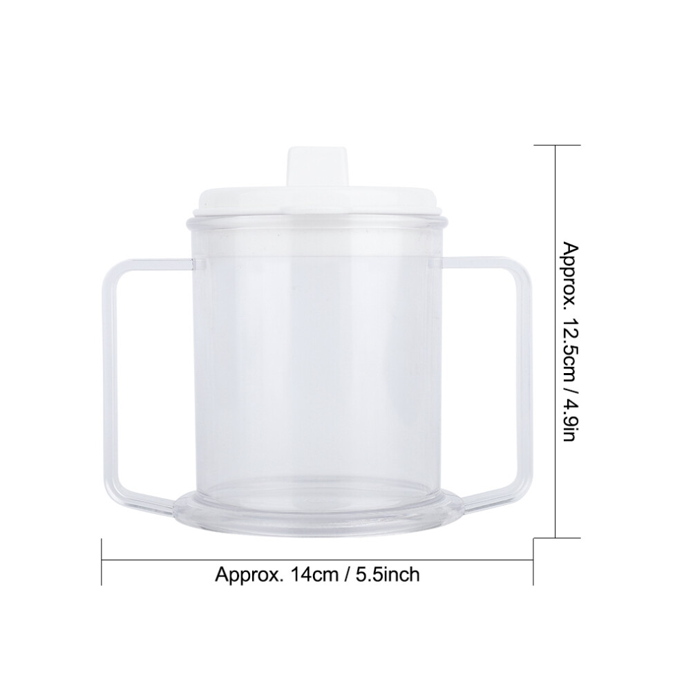 Double Handle Mug Lightweight Water Drinking Cup Spill proof Sippy Cup for Children Elderly