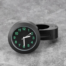 Universal Motorcycle Handlebar Mount Clock Metal Hand Grip Bar Watch Accessory (Black)