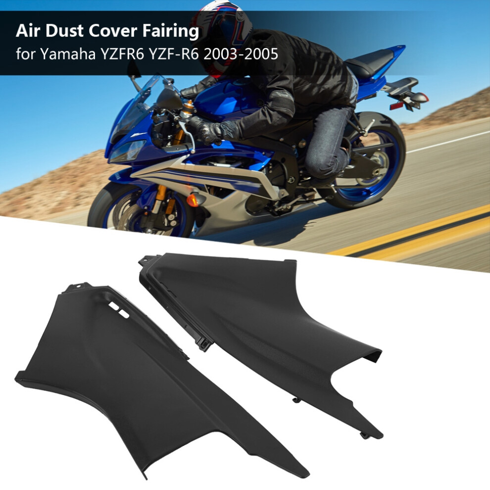 1 Pair Air Dust Cover Fairing Insert Part For Yamaha Yzfr6 Yzf-R6 2003-2005 Black 8331324546069