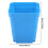 20pcs Mini Modern Succulent Plant Pots Small plastic Containers, Scrub square Pots（Blue） 6