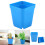 20pcs Mini Modern Succulent Plant Pots Small plastic Containers, Scrub square Pots（Blue） 5