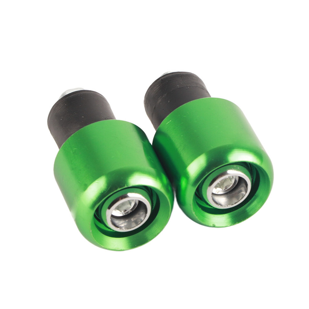 2Pcs Universal 18-22 Mm Motorcycle Round Handlebar End Weight Balance Plug (Green) Green 9391324546529