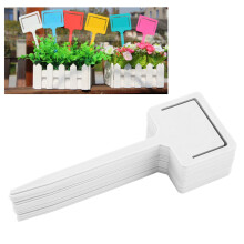 20PCS PVC Waterproof Durable Gardening Flower Plant Label Tags Garden Seed Stake Tool White