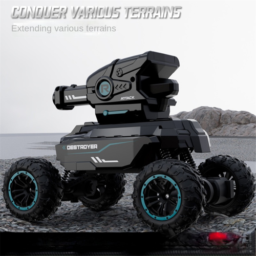 Voiture télécommandée multifonctionnelle blindée Drift Tank bleue 2