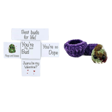 Adopt a Weed Plushie, with Bowl and Encouragement Cards, A
