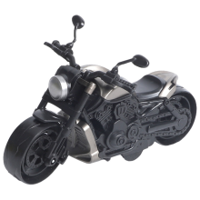 Una motocicletta giocattolo, una motocicletta giocattolo a traino, un modello di motocicletta in scala 1:12