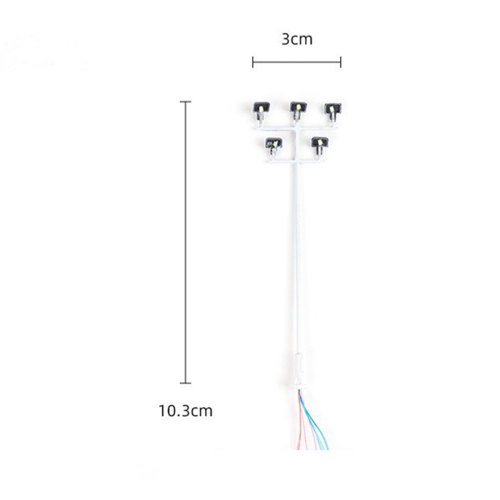 HO Scale Model Lighting Tower 3V Train Light Railway LED Plaza Lamps 2