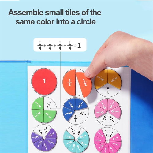 Magnetic Fraction Tiles & Fraction Circles Activity Set 1