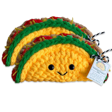 Emotional tacos, crochet, handmade cute positive tacos