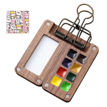 Conjunto de paleta de pintura portátil, mini paleta de pintura para viagem A