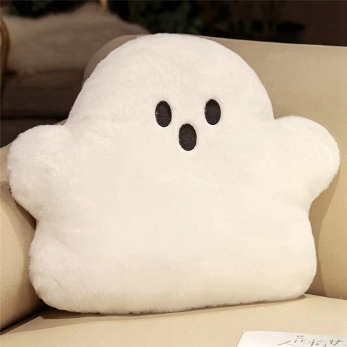 Plush Cute White Cloud Ghost Doll Halloween Cushion Children's Gift M 1