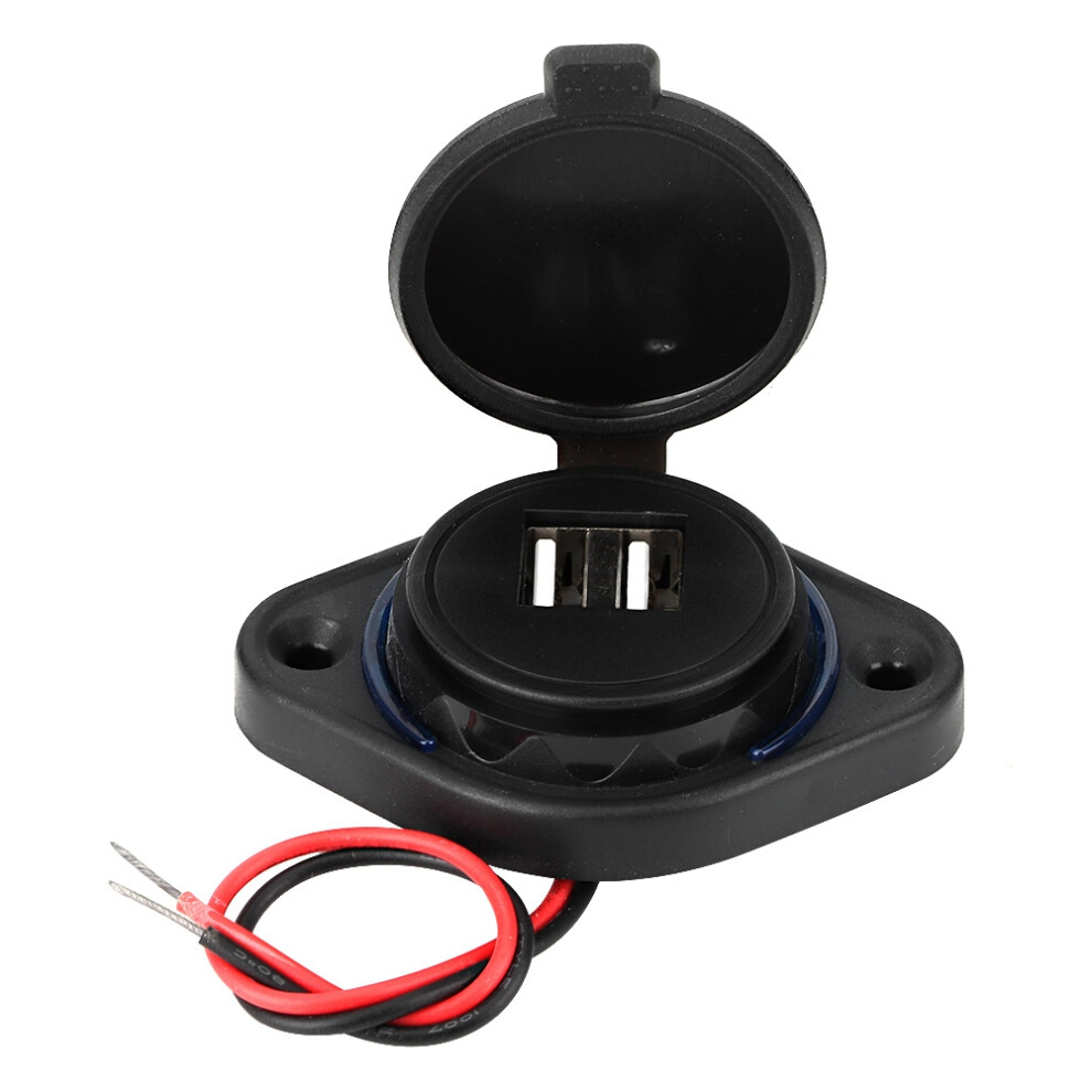 3.1A Dual Usb Charger Power Socket Adapter Charging Mount For Car Atv Utv Camper Caravans 5011324546926