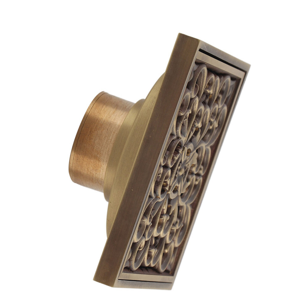 Antique Brass 10Cm Shower Floor Drain Bathroom Waste Drain Strainer Cover Grate(#1) 7621324547007