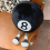 Peluche boule noire de billard n 8 (dessin animé) 2