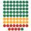 Fichas de pôquer mini redondas - vermelhas, amarelas e verdes, 69 peças 4