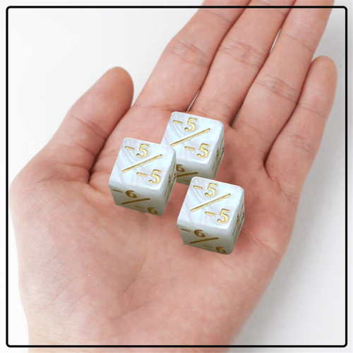 24 fichas de dados acrílicos (blancos) 1