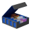 Trading Card Storage Box with Window, 4-Row Deck Case Black& 5