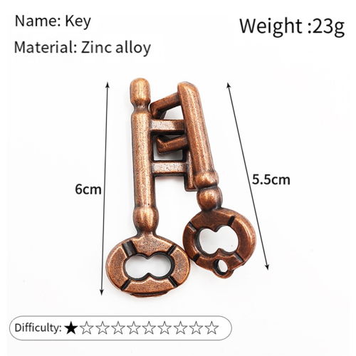 Intelligent Lock Speelgoed Hersentester Ontwikkeling Legering Sleutelhanger Puzzel 2