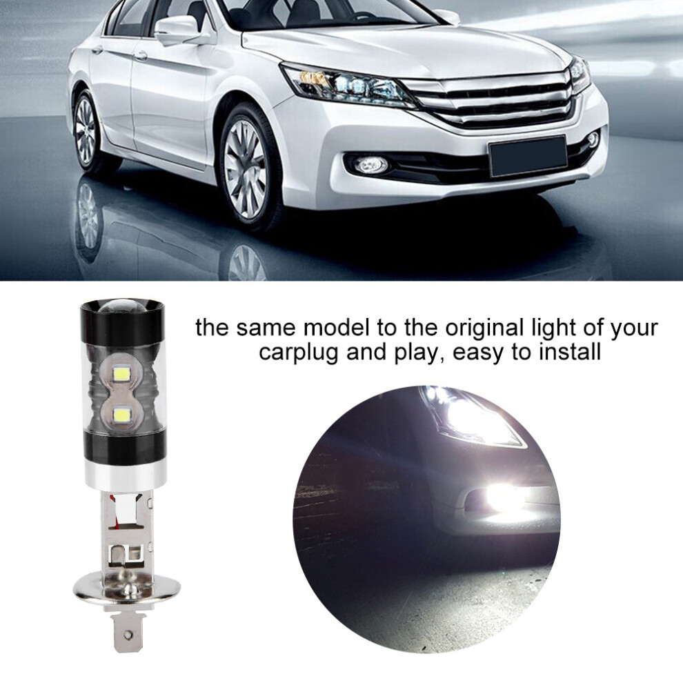 2pcs H1 8000K White 50W LED High Bright Headlight Bulbs Kit Fog Light Car Driving Lamp