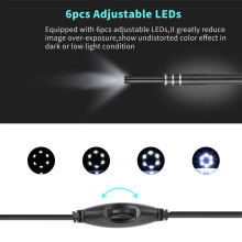 Medical Otoscope Earpick Oral Cavity Dental Endoscope Inspection Device with LED Light