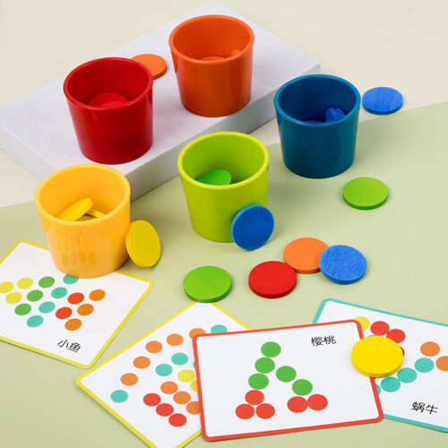 Copos para Classificação de Cores, Mesa para Educação Infantil, 2