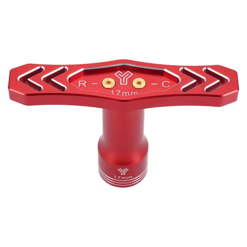 Chiave esagonale per ruote da 17 mm per pneumatici per auto RC da 1/8 e 1/10, rossa 2