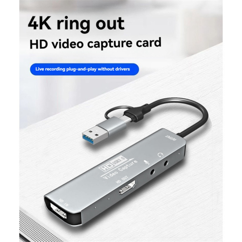 Placa de Captura de Vídeo USB 3.0 - Compatível com Gravador de Jogos USB 2
