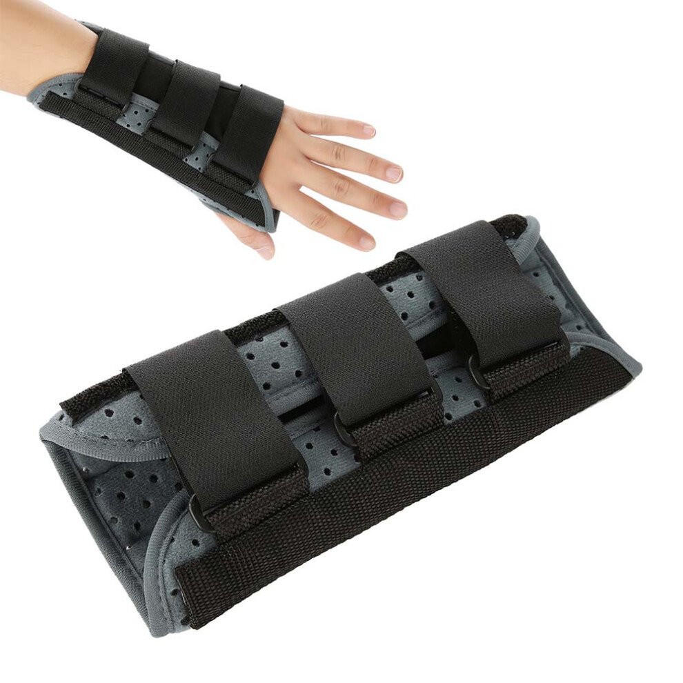 Black Breathable Wrist Protective Brace Support Splint Wrist Joint Sprain Guard Left M
