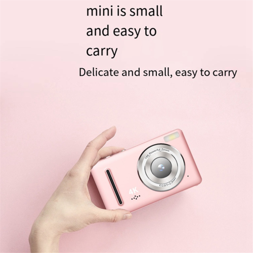4K-CCD-Digitalkamera, Fotokamera, Videoblog-Kamera, Pink 2