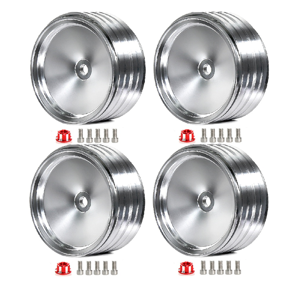 4Pcs 1.9 Inch Retro Mirror Wheel Hub For SCX10 -4 RC Car Silver B-image-OPC-PHWSG7Y-NEW