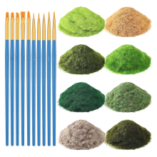 Pacote com 8 unidades de grama estática 8x30g 5mm para modelismo e projetos de paisagismo faça você mesmo.