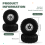 Conjunto de 4 rodas de metal Beadlock de 122 mm (1,9 polegadas) com pneus de borracha brancos. 6