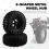 Conjunto de 4 rodas de metal Beadlock de 122 mm (1,9 polegadas) com pneus de borracha, pretas. 5