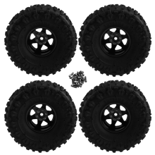 4 stuks 122 mm 1,9 inch metalen Beadlock velgrubberbandset zwart
