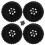 Conjunto de 4 rodas de metal Beadlock de 122 mm (1,9 polegadas) com pneus de borracha, pretas. 1