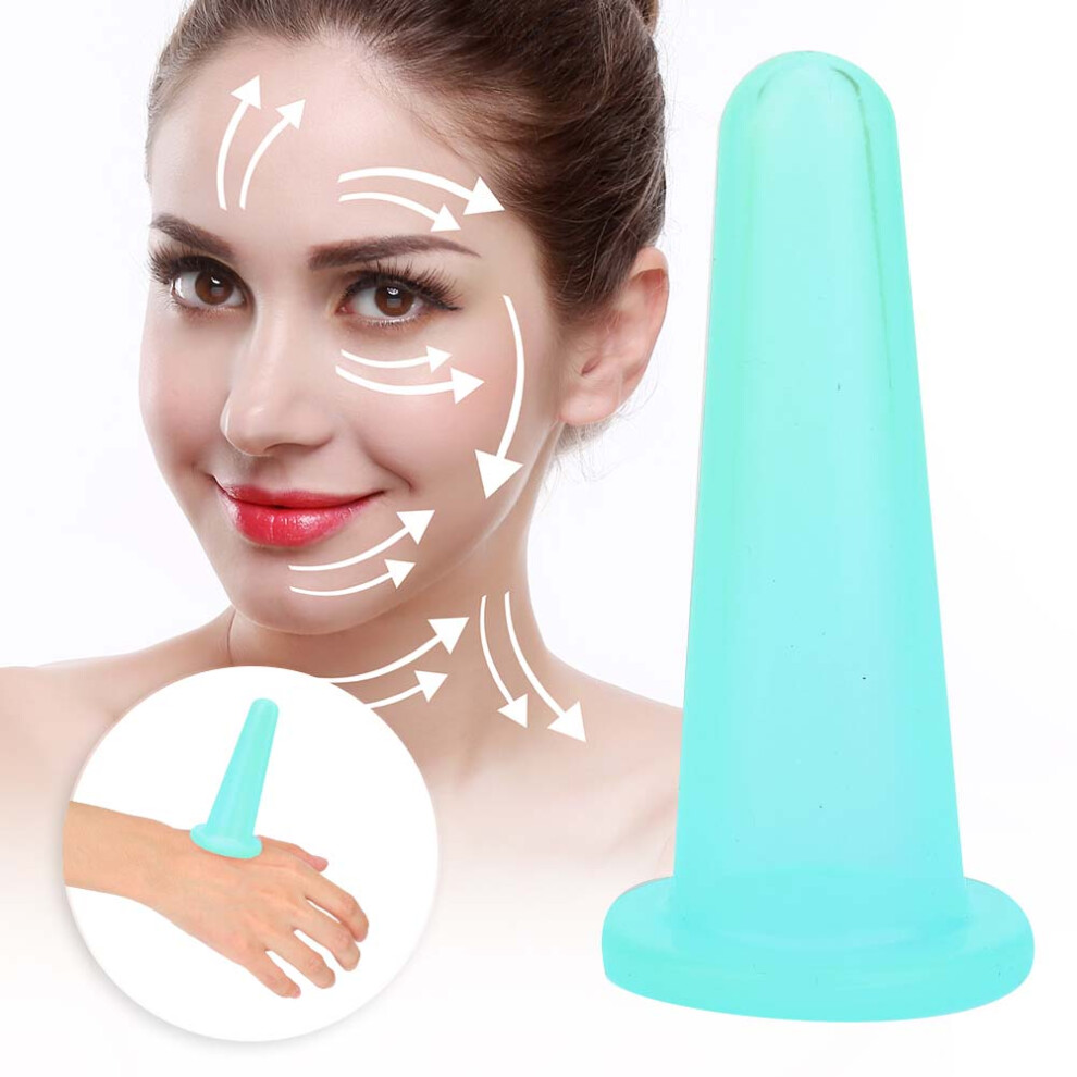 Vaccum Facial Massager Cupping Cup Face Body Care Therapy Treatment (Green)