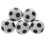 5x Palline da calcio balilla da 32 mm in plastica per interni, colore nero e bianco 1