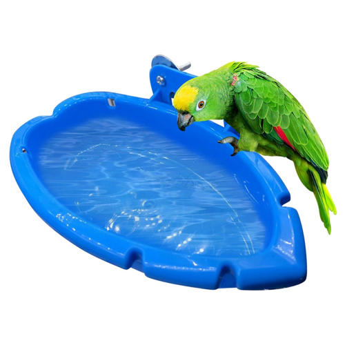 Papageienfuttertablett, multifunktionale blaue Badewanne, stehende Duschbox 1