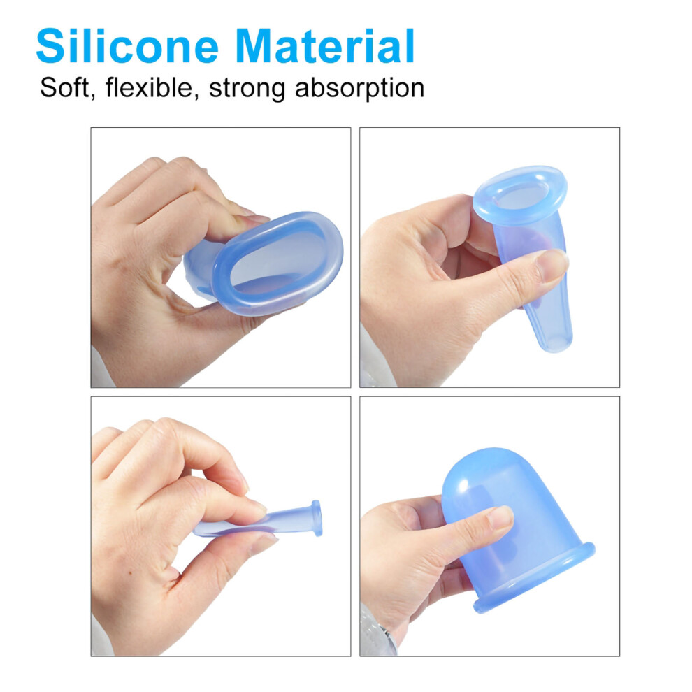 Silicone Anti Cellulite Cup Vacuum Massage Cups with Massage Roller Suction Cupping Massage