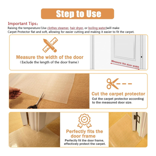 Carpet Protector for Pets,Cat Carpet Protector ,Under Door Mat 3ft 2