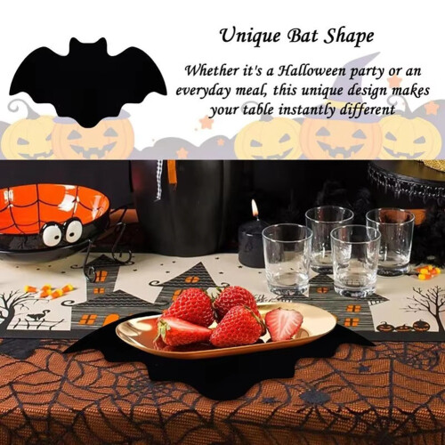 Fledermaus-Tischsets, Halloween-Tischsets, rutschfeste Becheruntersetzer 2