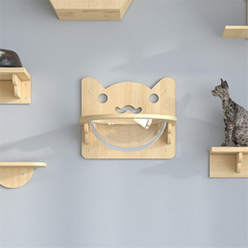 Cat Hammock Climbing Frame, Small Solid Wood Cat Climbing Frame 1
