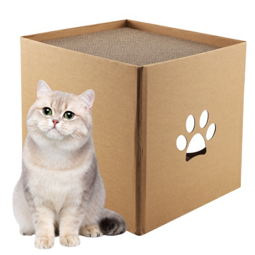 Cat Cardboard House with Scratch Pads Play & Home Decor 1