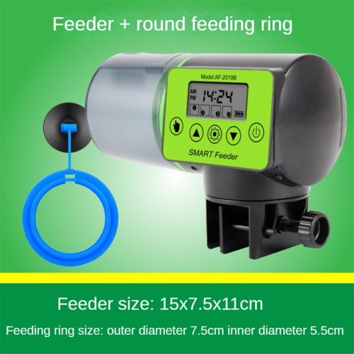 Alimentador automático inteligente para peces + Círculo de alimentación-B 2
