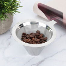 Edelstahl-Kaffeefilterbecher 10 cm Dripper, langlebig & wiederverwendbar