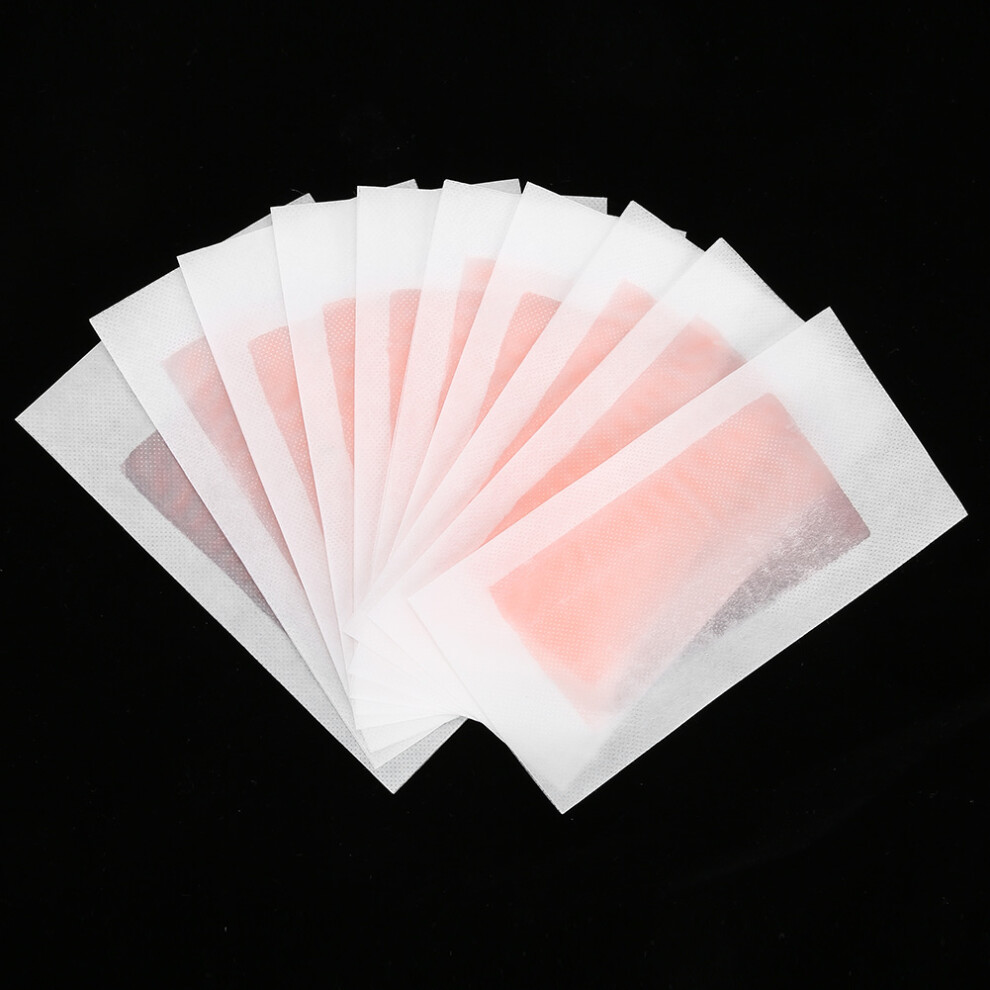 10Pcs Hair Removal Leg Body Face Wax Papers Depilatory Wax Strips(Pink)