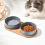 Ceramic Pet Bowl with Neck Protective Collar Anti-Collision Tray 4