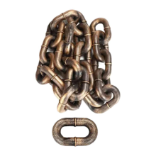 Dog traction rope simulation thick chain big iron chain copper color