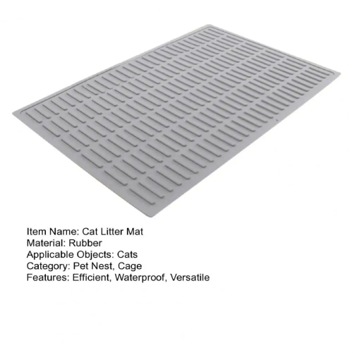Tapis de litière pour chat imperméable avec bords surélevés 1