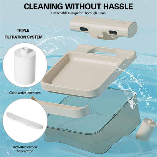 Bebedouro automático para cães e gatos com filtro triplo. 2